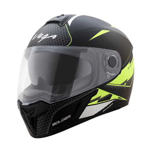 VEGA Ryker Bolder Dull Black Neon Yellow Full Face Helmet