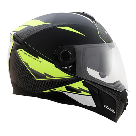 VEGA Ryker Bolder Dull Black Neon Yellow Full Face Helmet