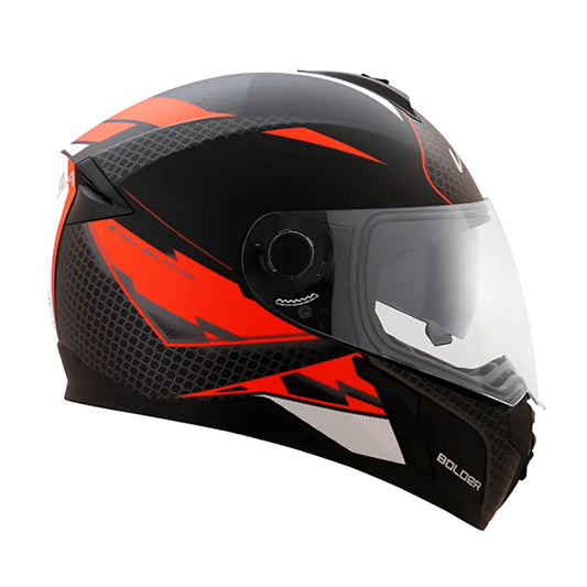 VEGA Ryker Bolder Dull Black Orange Full Face Helmet