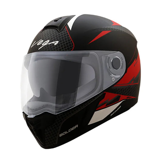 VEGA Ryker Bolder Dull Black Red Full Face Helmet