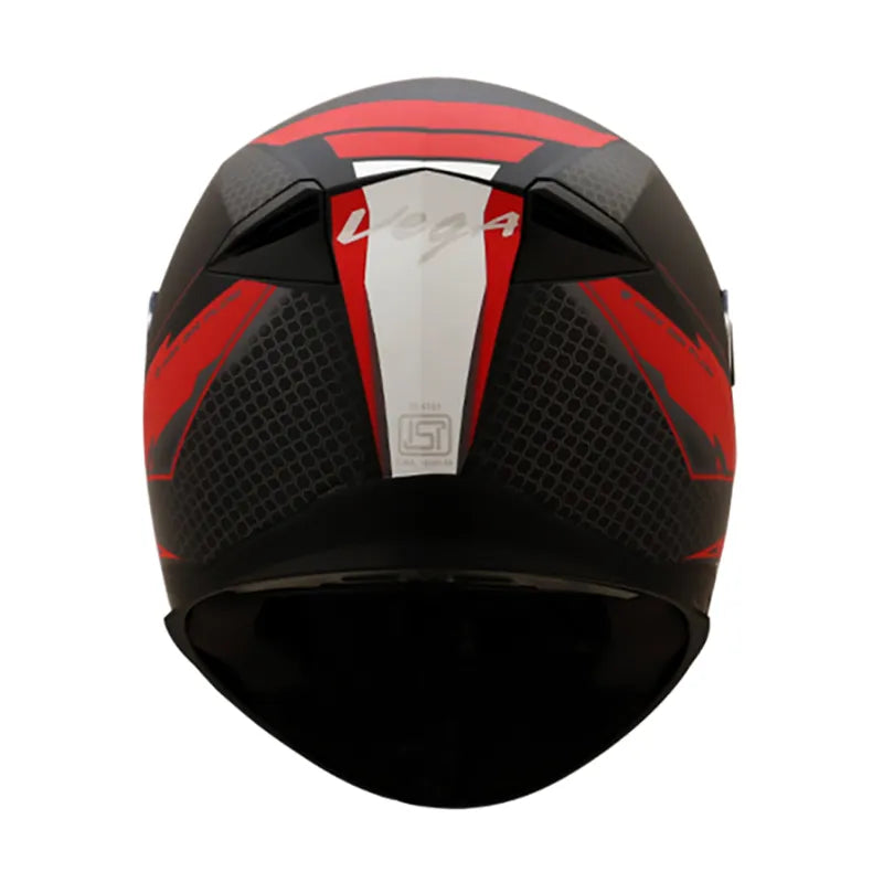 VEGA Ryker Bolder Dull Black Red Full Face Helmet