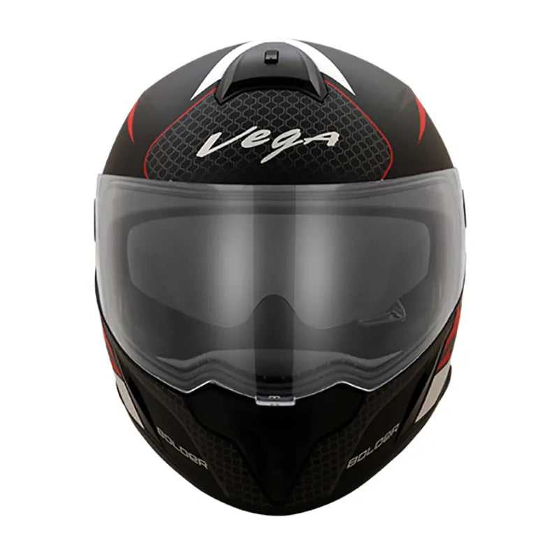VEGA Ryker Bolder Dull Black Red Full Face Helmet