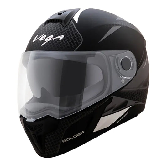VEGA Ryker Bolder Dull Black Silver Full Face Helmet