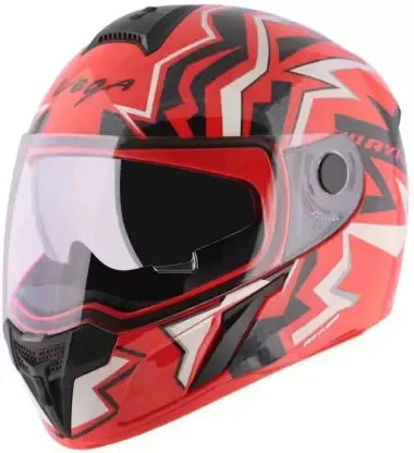 VEGA Ryker Elite Orange White Full Face Helmet