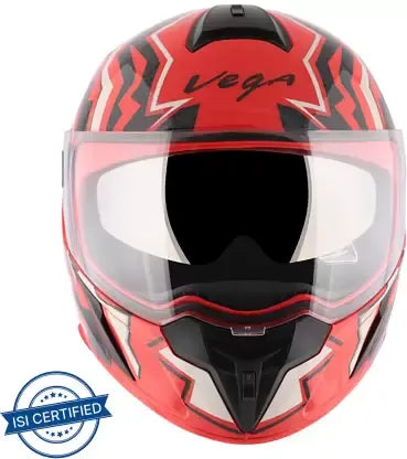 VEGA Ryker Elite Orange White Full Face Helmet