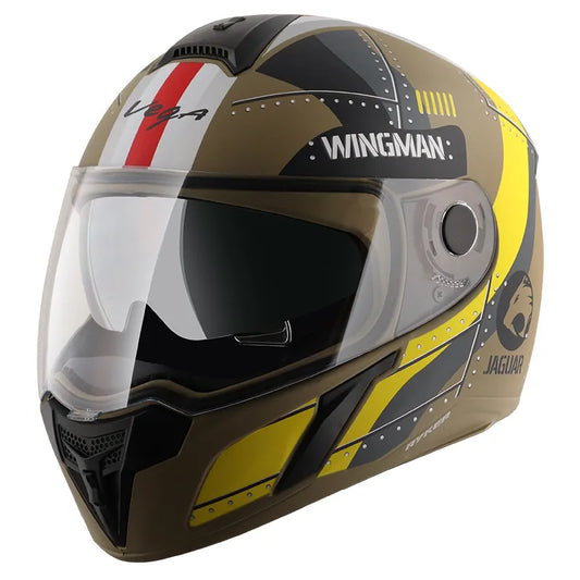 VEGA Ryker Wingman Dull Desert Storm Neon Yellow Full Face Helmet