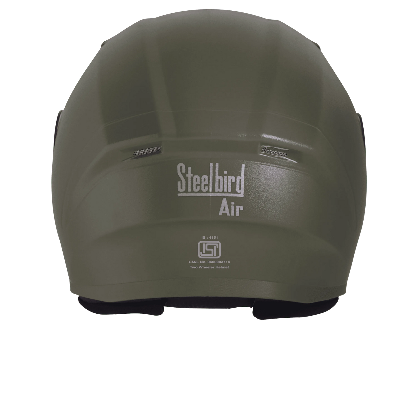 STEELBIRD Sba 17 Rdx Dashing Battle Green Half Face Helmet