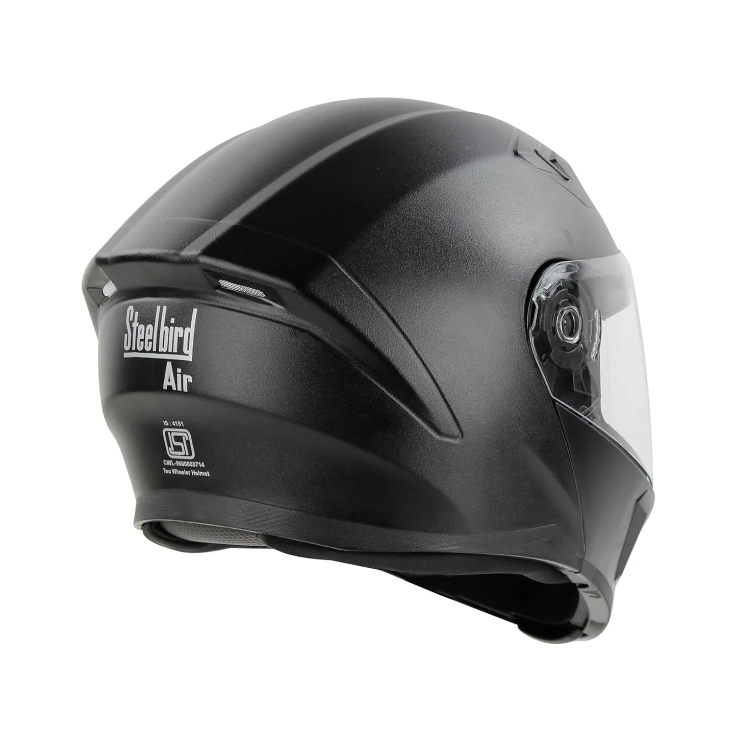 STEELBIRD Sba 19 R2K Dashing Black 580Mm Clear Full Face Helmet