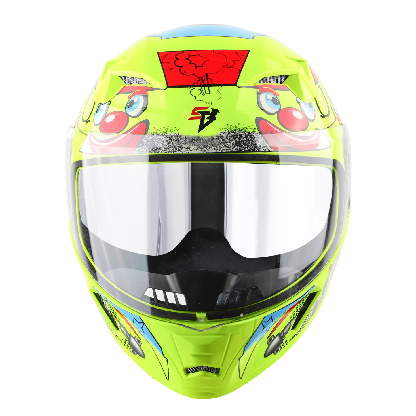 STEELBIRD Sba 21 Comic Fluco Glossy Neon Full Face Helmet