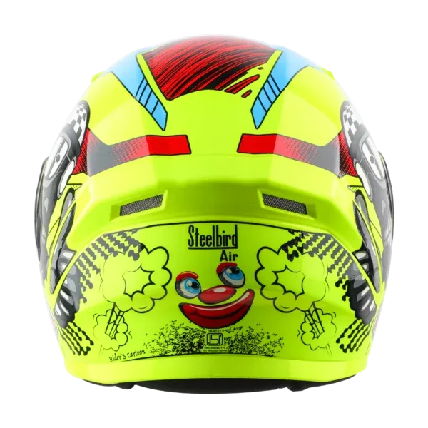 STEELBIRD Sba 21 Comic Fluo Glossy Neon Full Face Helmet