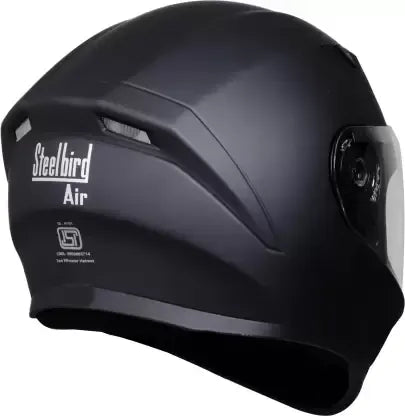 STEELBIRD Sba 21 Iss Dashing Black With Inner Smoke Full Face Helmet