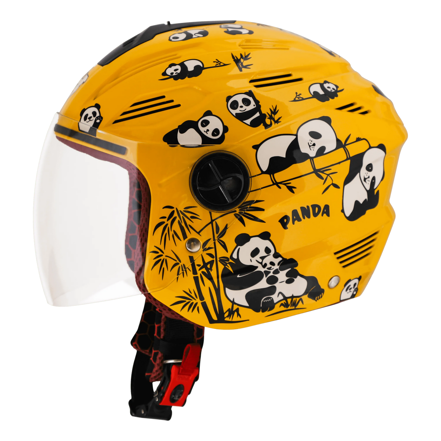 STEELBIRD Sba 6 Panda Yellow 560Mm Half Face Helmet