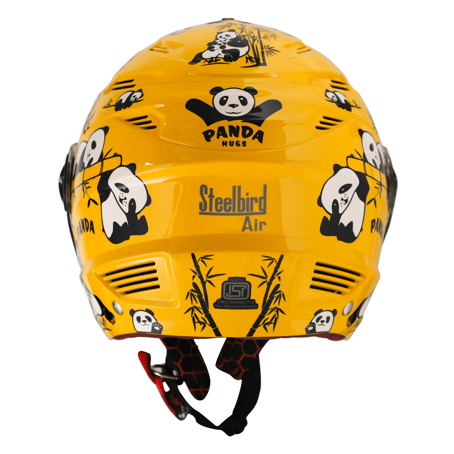 STEELBIRD Sba 6 Panda Yellow 560Mm Half Face Helmet