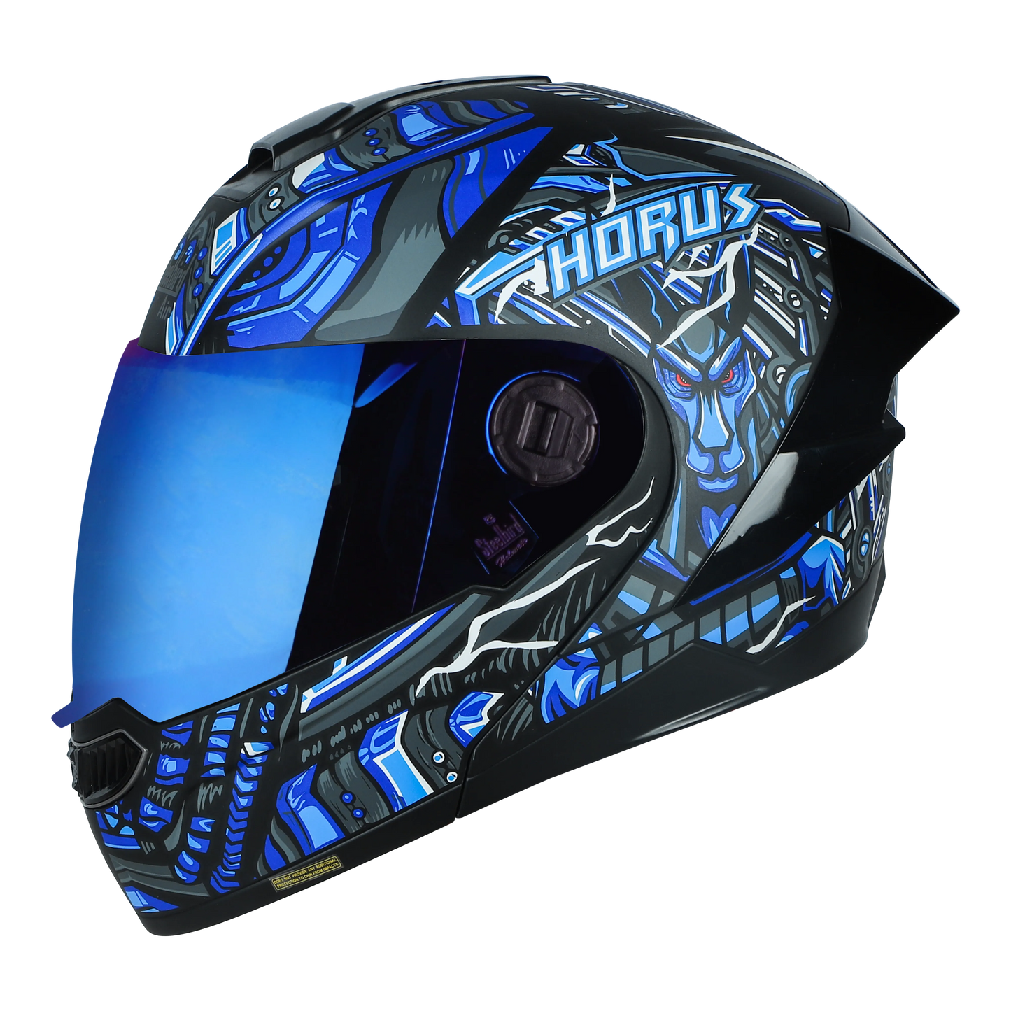 STEELBIRD Sba 8 Horus Black Blue Flip Up Helmet