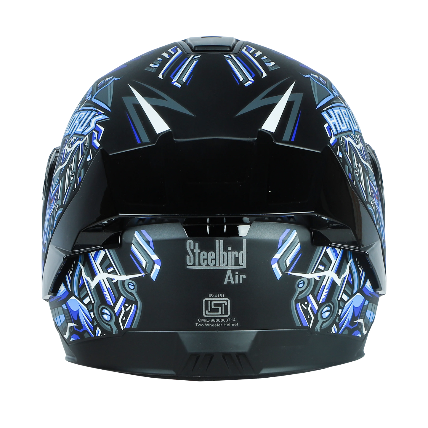 STEELBIRD Sba 8 Horus Black Blue Flip Up Helmet