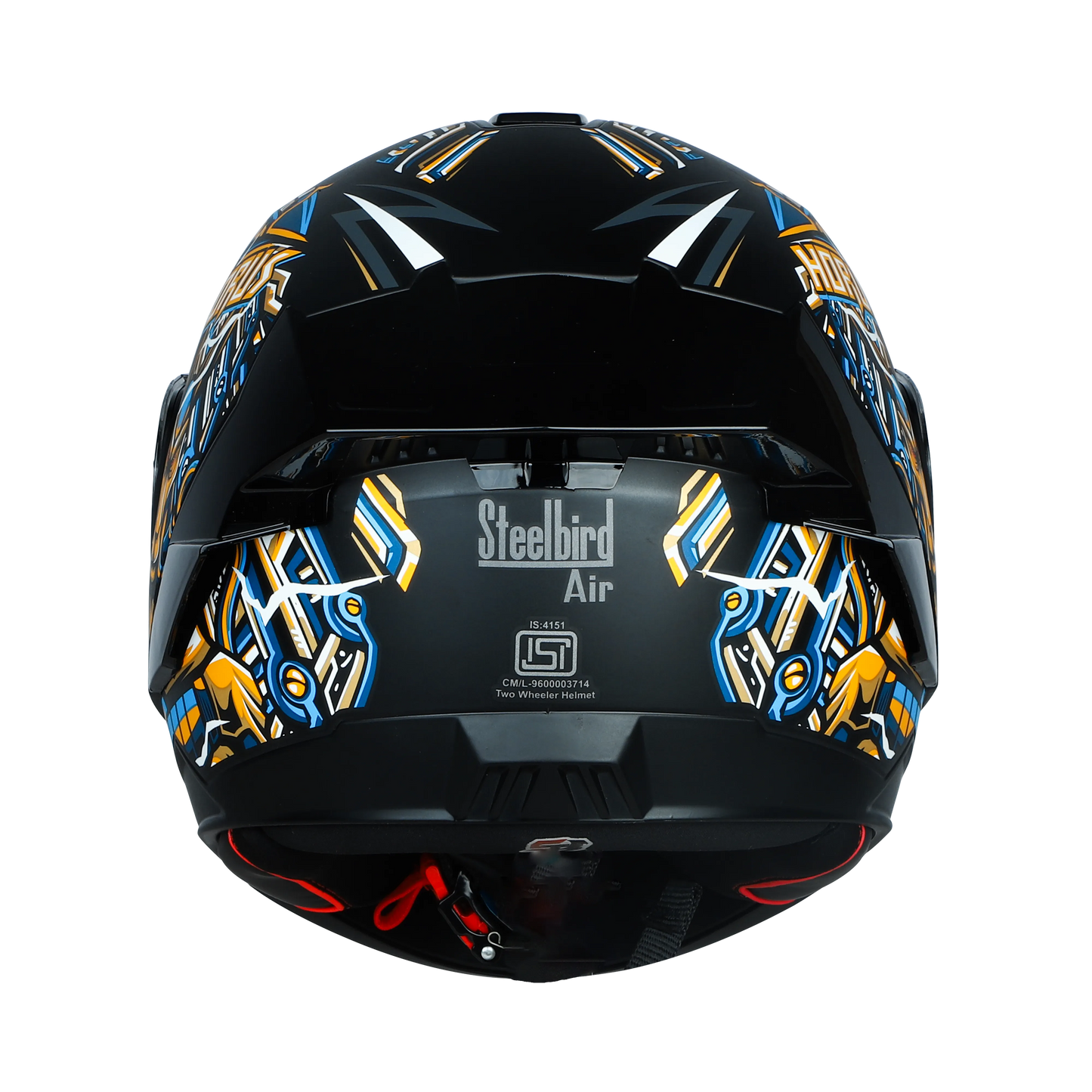 STEELBIRD Sba 8 Horus Black Gold Flip Up Helmet