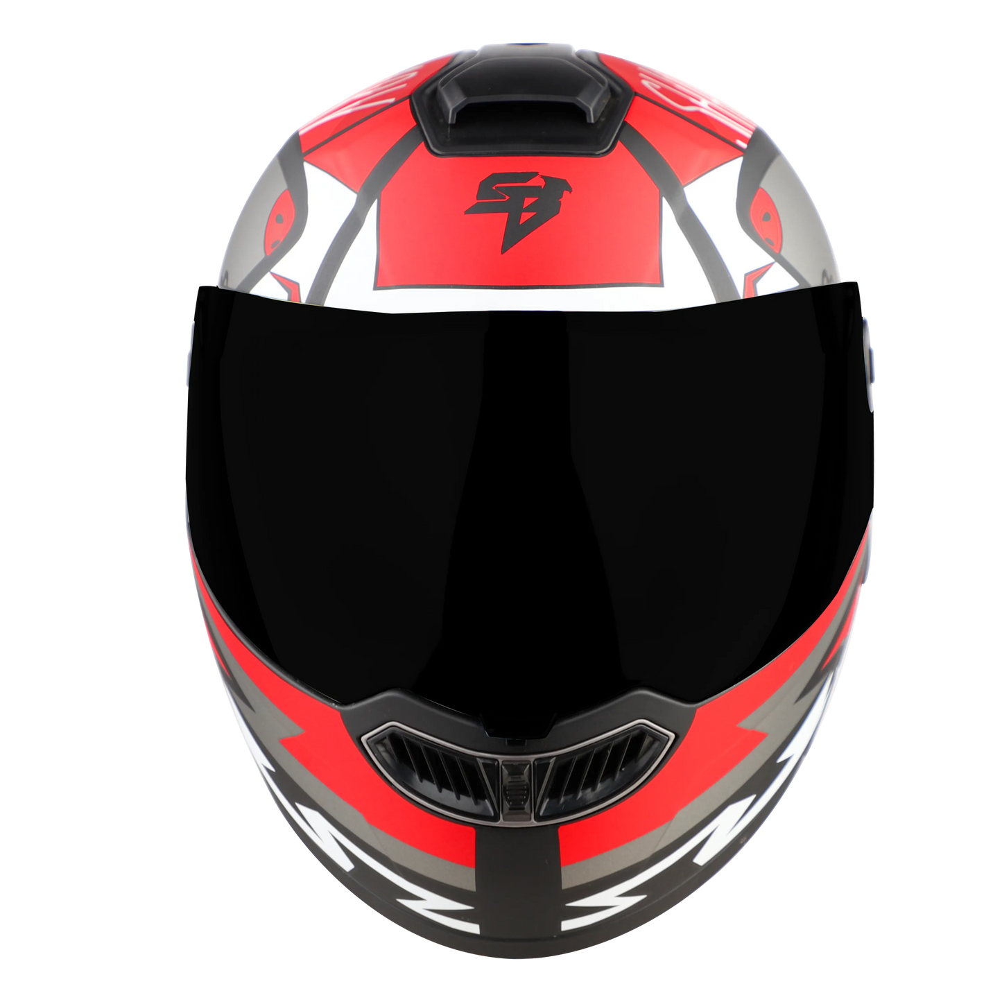 STEELBIRD Sba 8 Sharky Black Red Flip Up Helmet