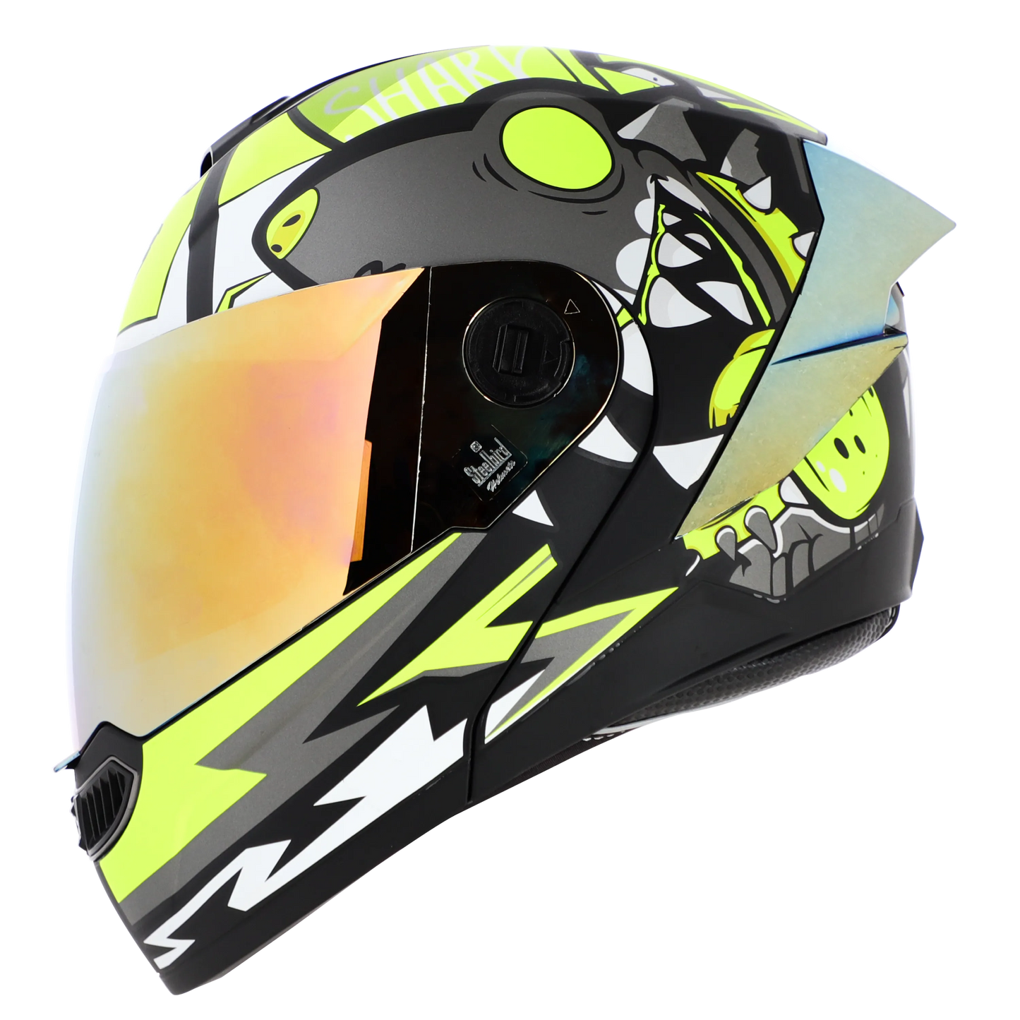 STEELBIRD Sba8 Sharky Black Full Face Helmet
