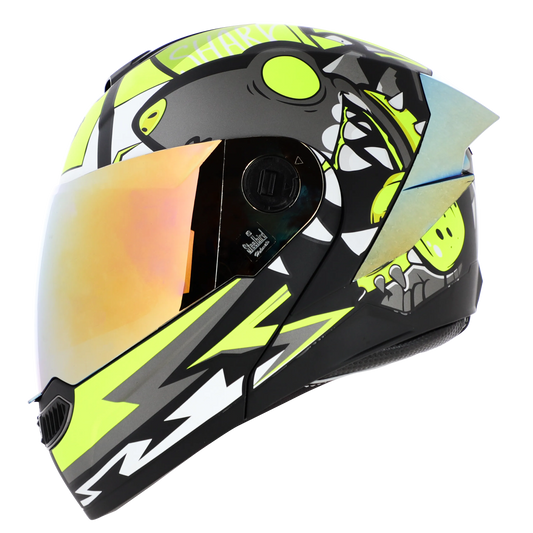 STEELBIRD Sba8 Sharky Black Full Face Helmet