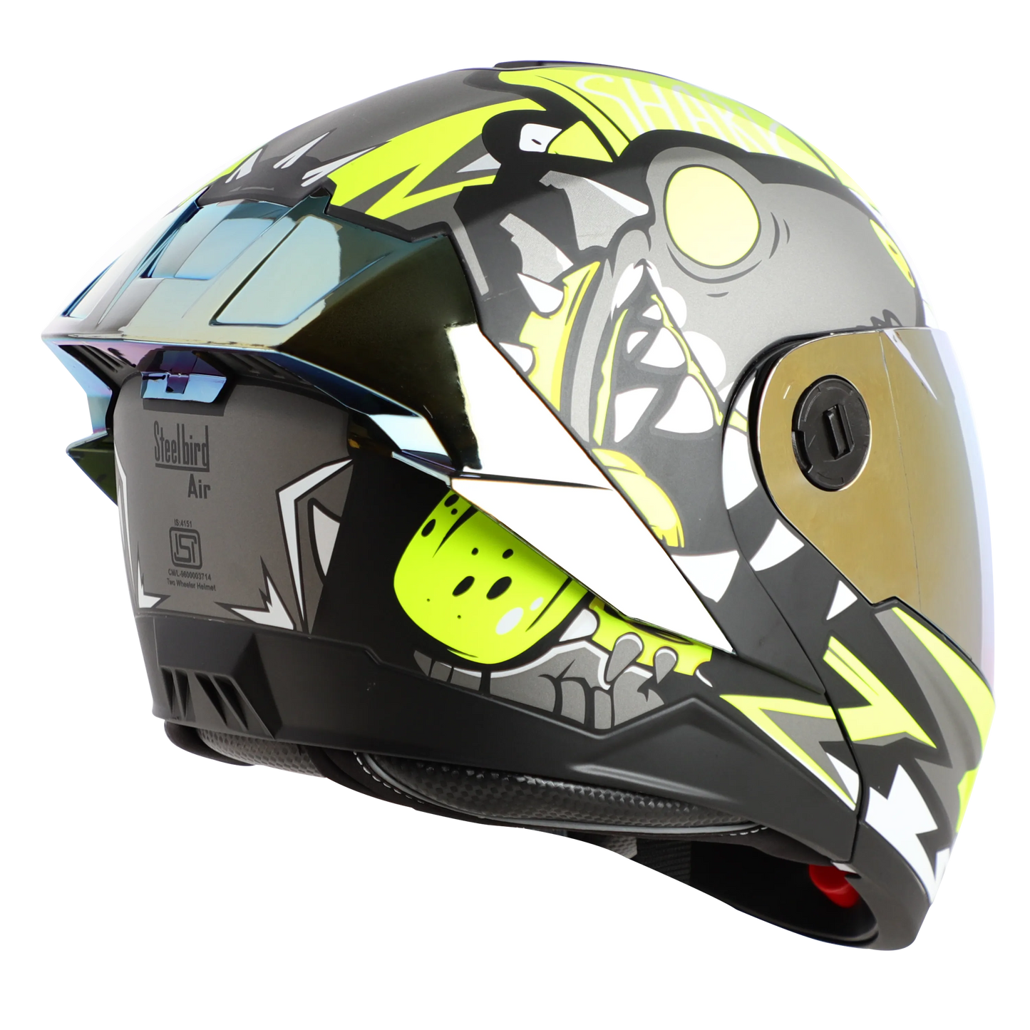 STEELBIRD Sba8 Sharky Black Full Face Helmet