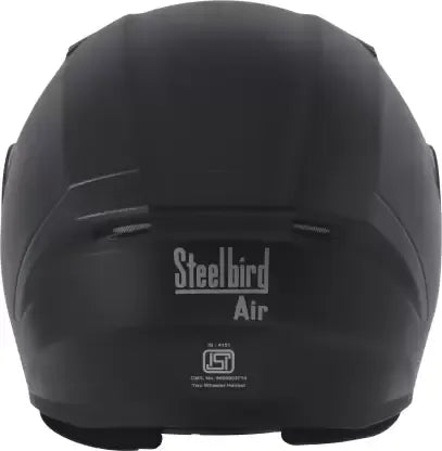 STEELBIRD Sba 17 Black Half Face Helmet