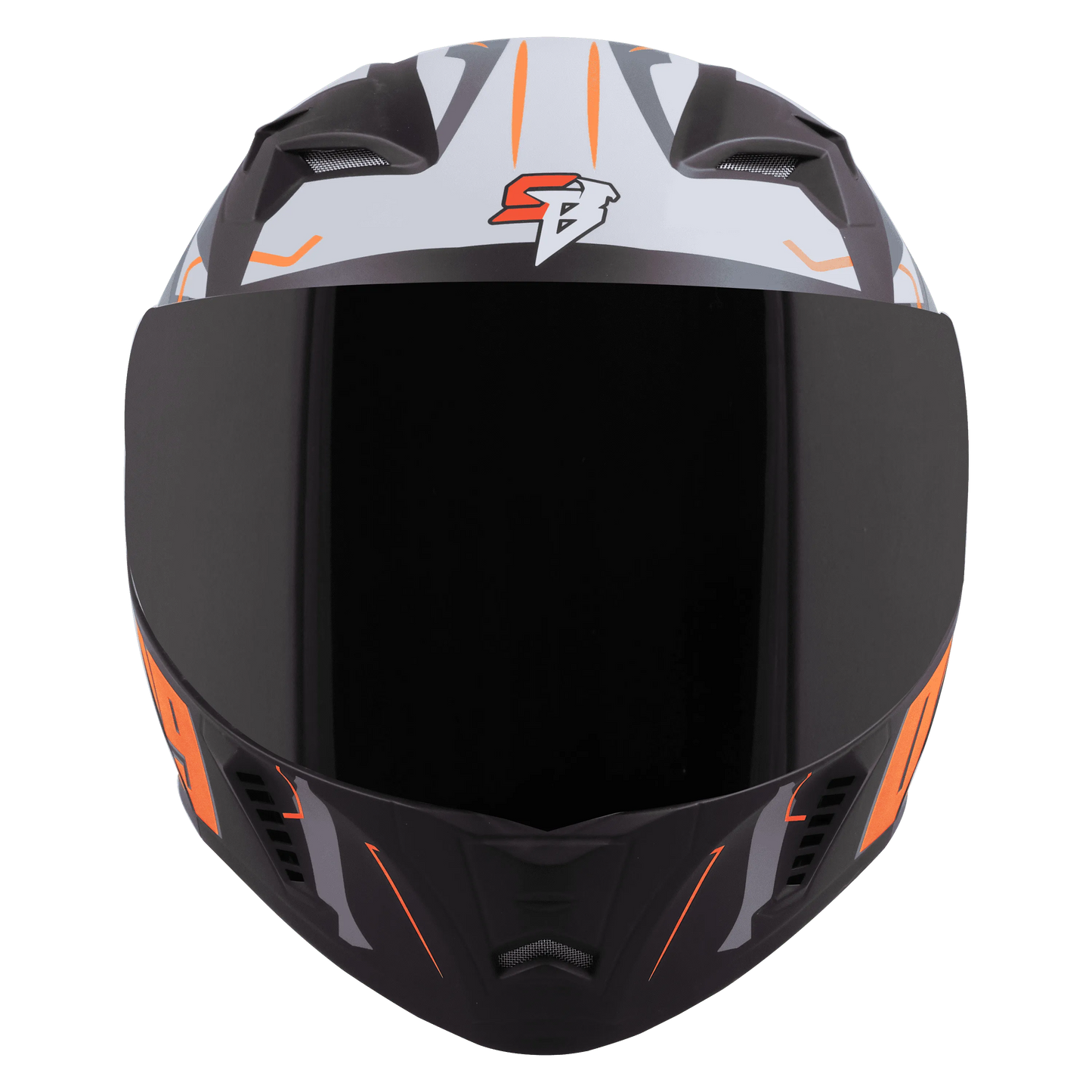 STEELBIRD Sba 20 09 Black Orange Full Face Helmet