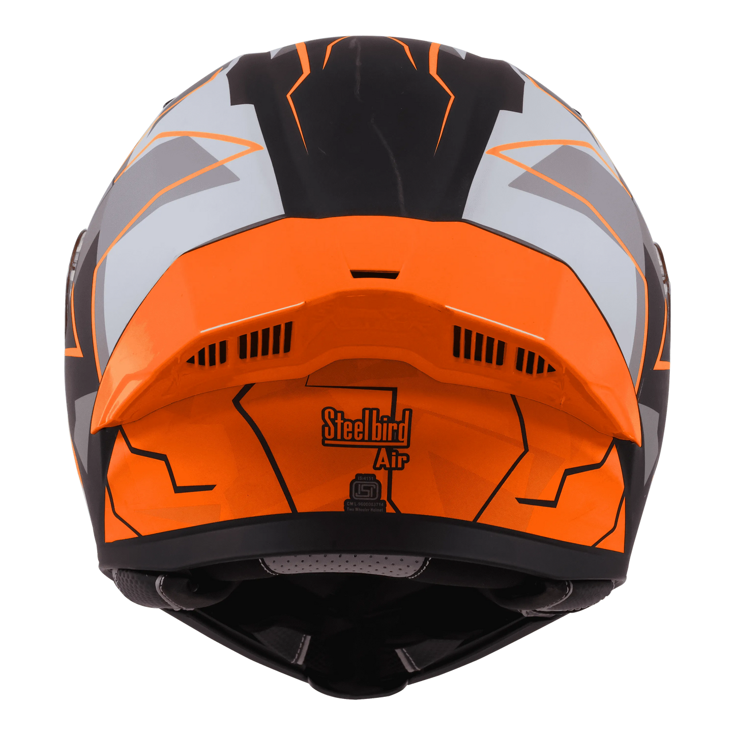 STEELBIRD Sba 20 09 Black Orange Full Face Helmet