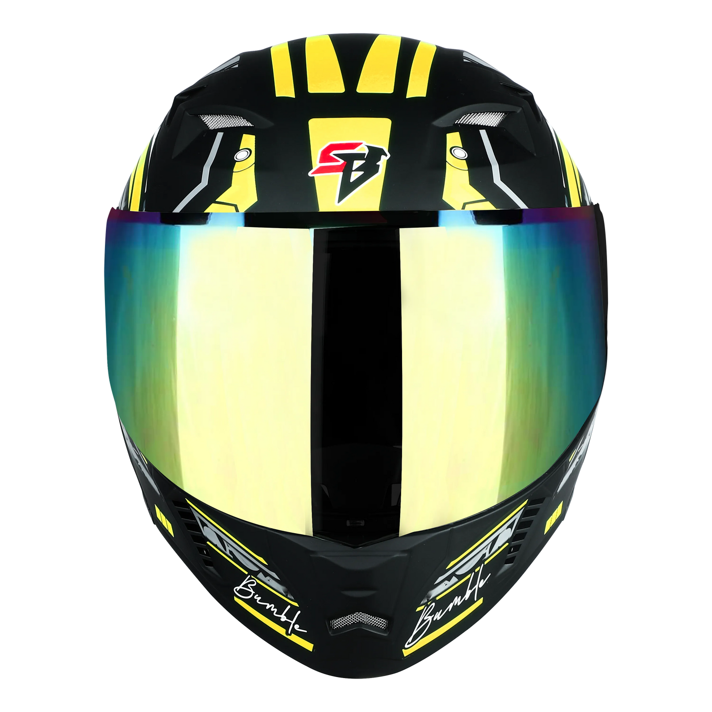 STEELBIRD Sba 20 Bumble Matt Neon Flip Up Helmet