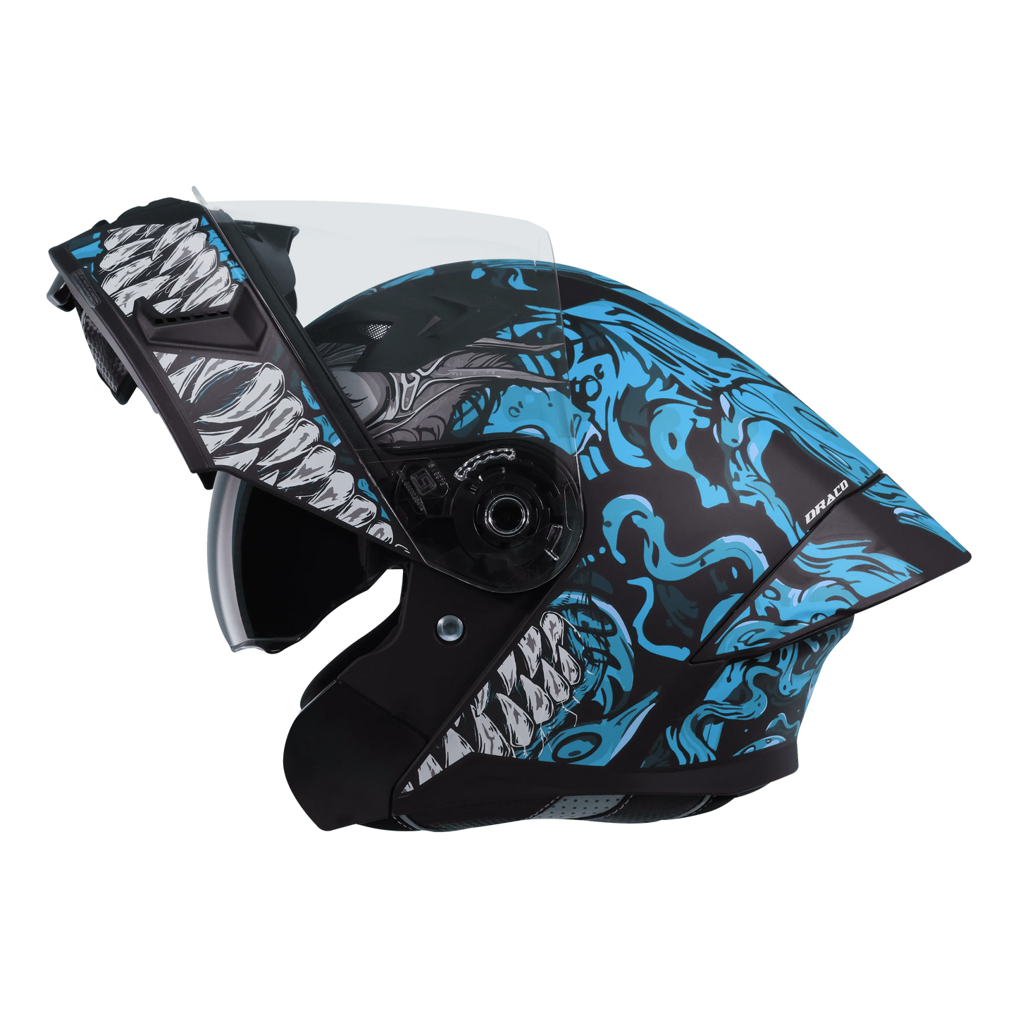 STEELBIRD Sba 20 Draco Black Jazz Blue Flip Up Helmet