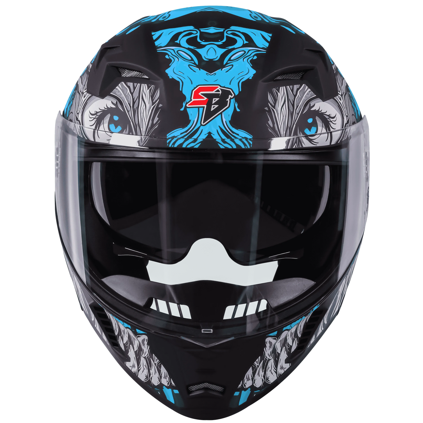 STEELBIRD Sba 20 Draco Black Jazz Blue Flip Up Helmet
