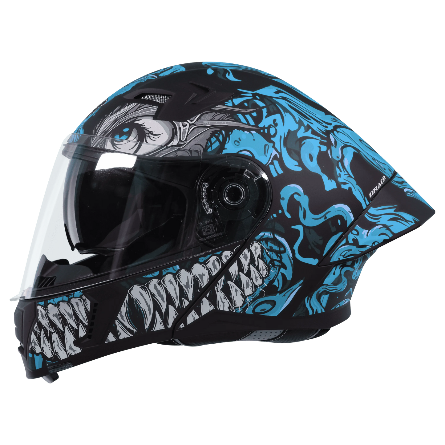 STEELBIRD Sba 20 Draco Black Jazz Blue Flip Up Helmet