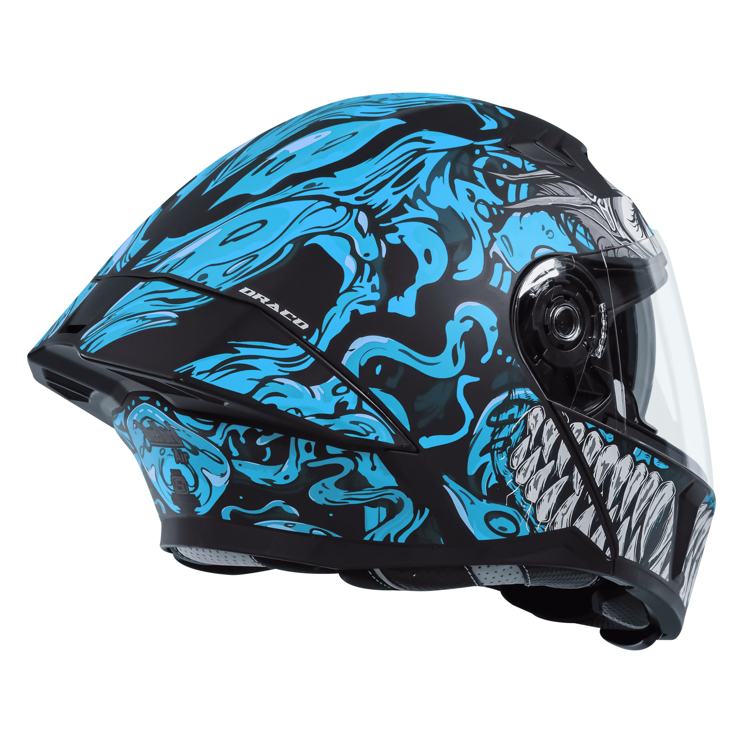 STEELBIRD Sba 20 Draco Black Jazz Blue Flip Up Helmet