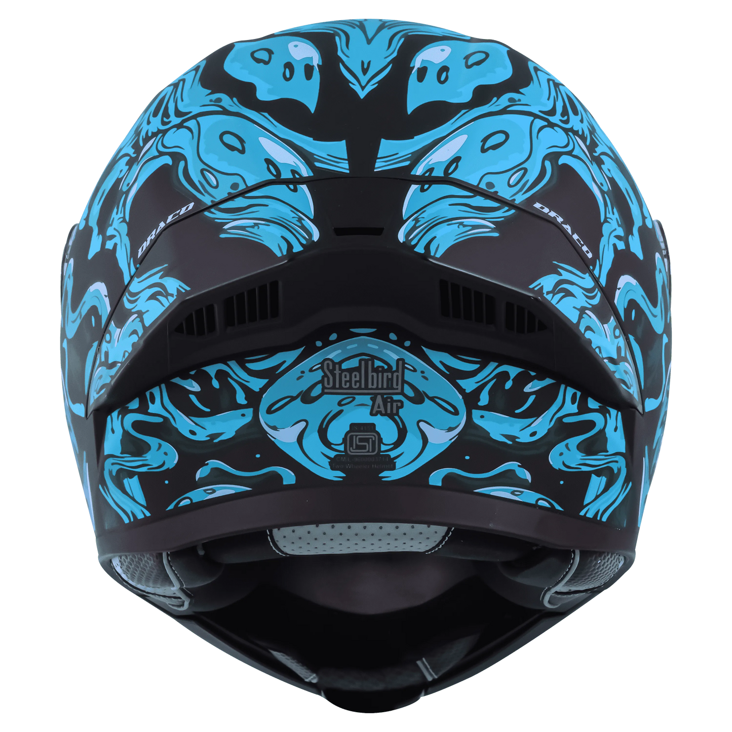 STEELBIRD Sba 20 Draco Black Jazz Blue Flip Up Helmet