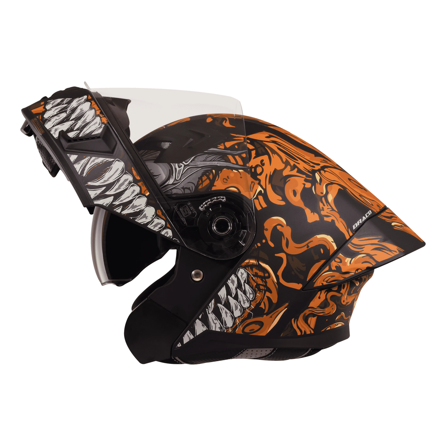 STEELBIRD Sba 20 Draco Black Orange Full Face Helmet