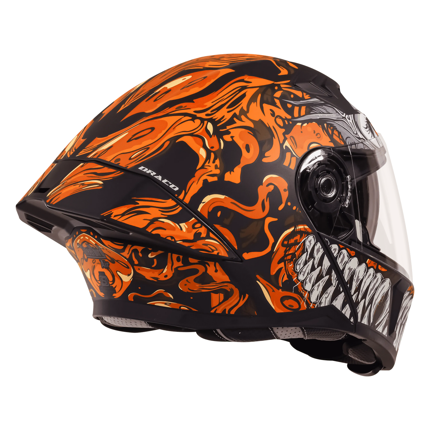 STEELBIRD Sba 20 Draco Matt Orange Flip Up Helmet