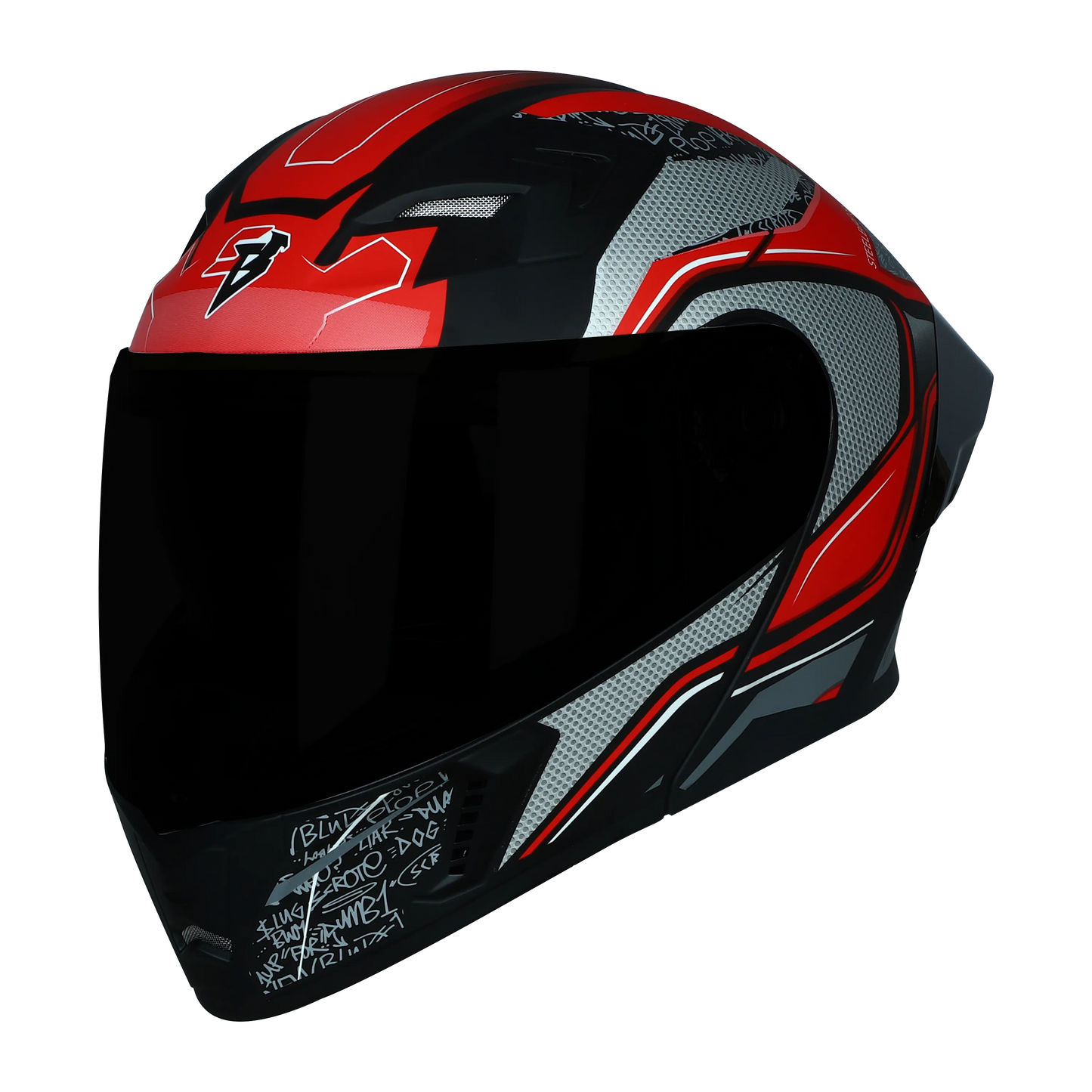 STEELBIRD Sba 20 Racer Glossy Black Red Full Face Helmet