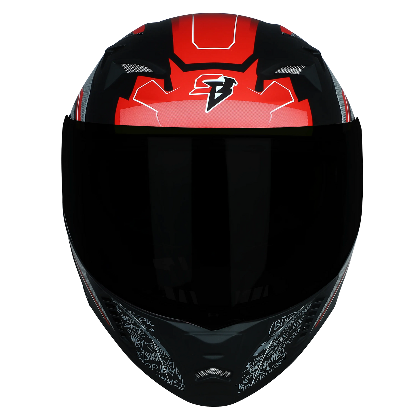STEELBIRD Sba 20 Racer Glossy Black Red Full Face Helmet