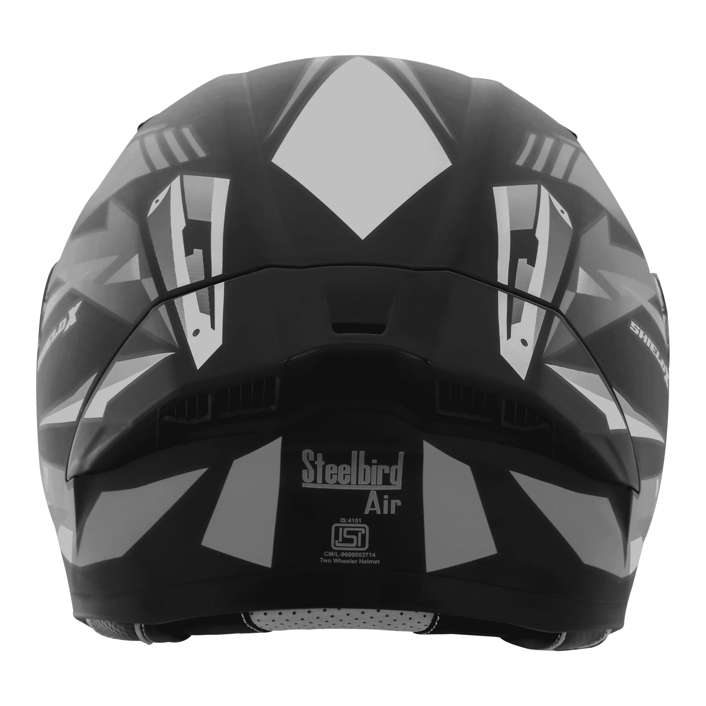 STEELBIRD Sba 20 Shield X Glossy Black Grey Flip Up Helmet