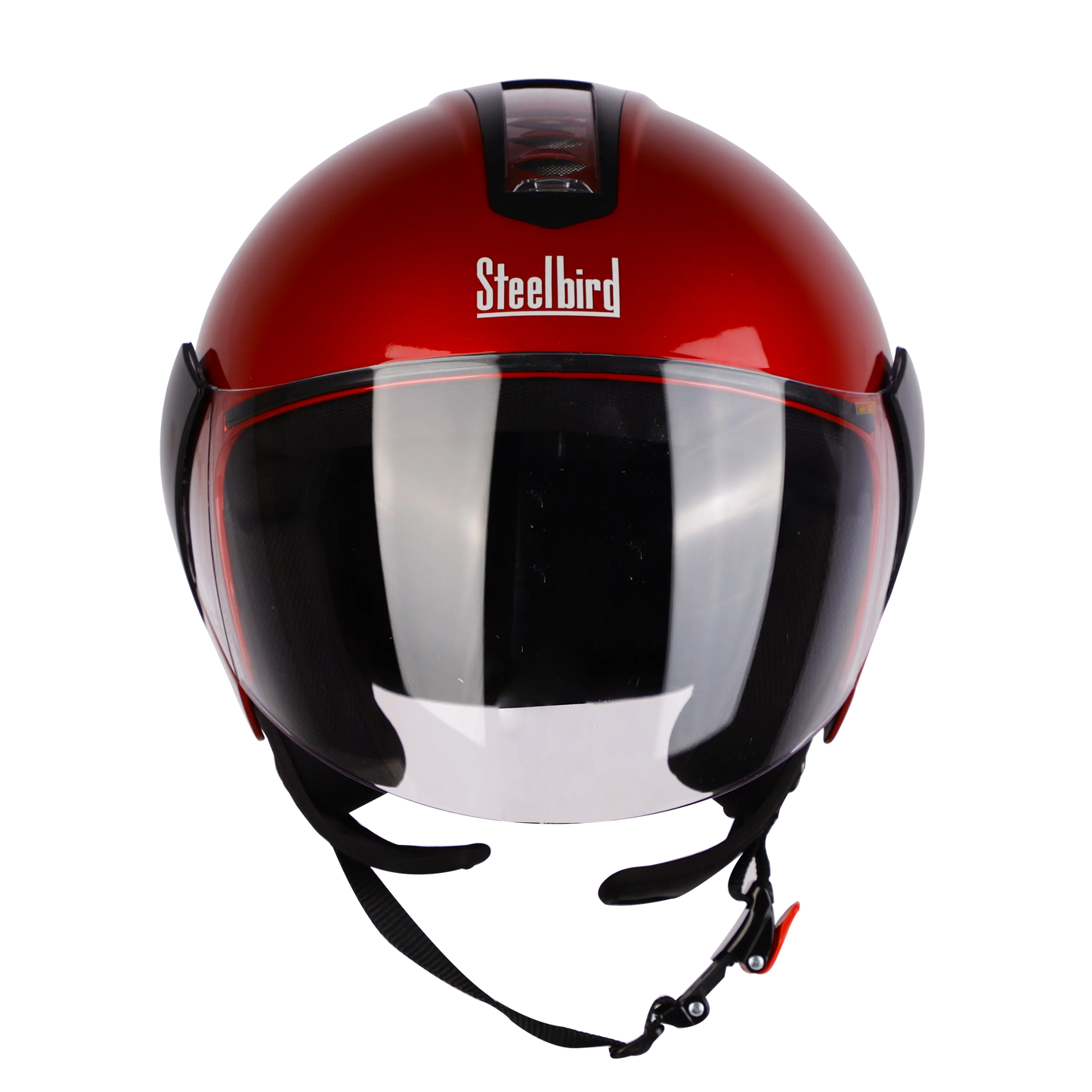 STEELBIRD Sbh 05 Triple Nine Glossy Cherry Red Half Face Helmet
