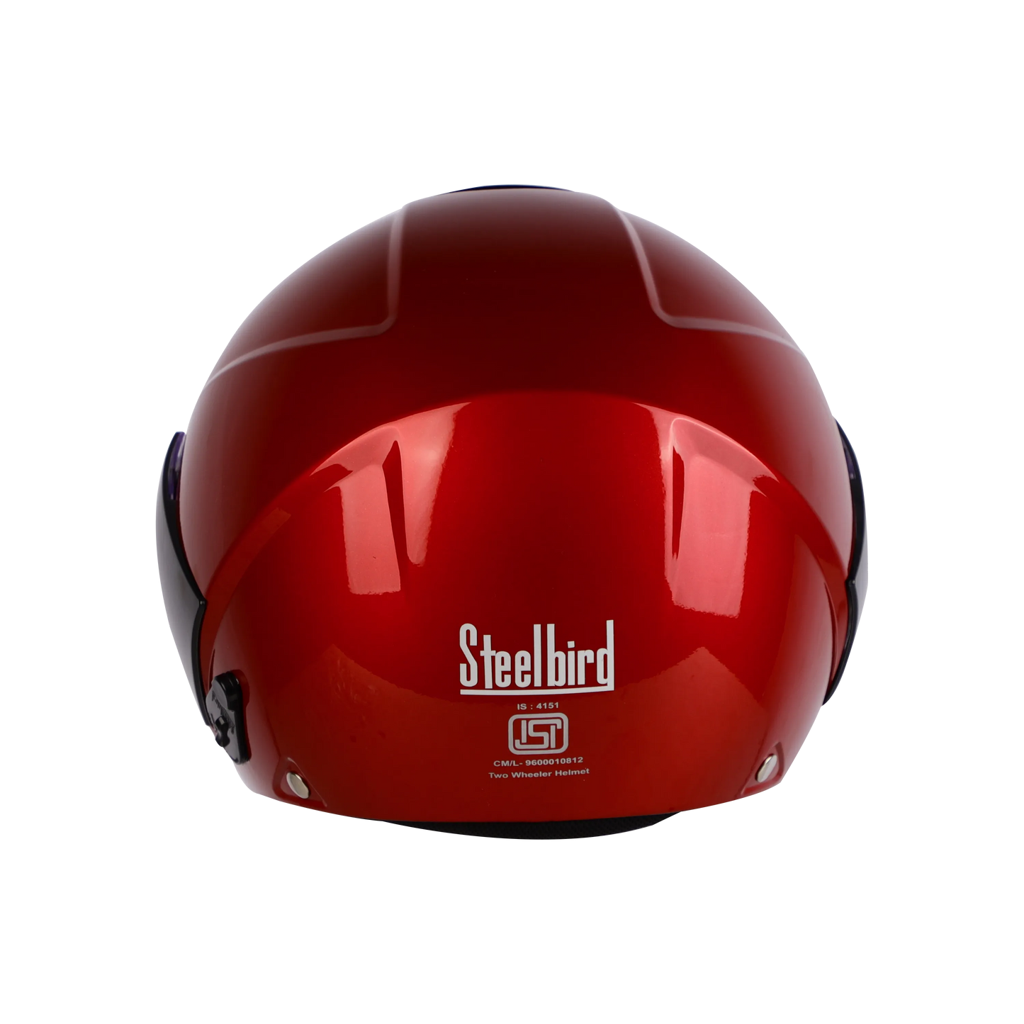 STEELBIRD Sbh 05 Triple Nine Glossy Cherry Red Half Face Helmet