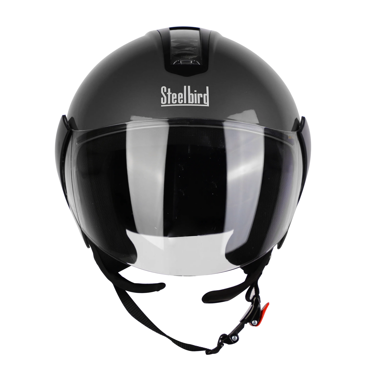 STEELBIRD Sbh 05 Triple Nine Glossy Honda Grey Half Face Helmet