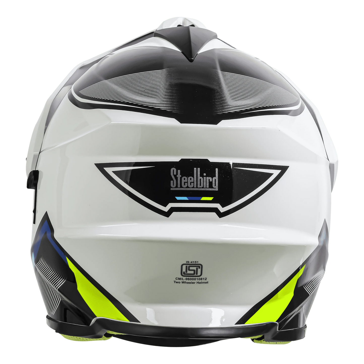 STEELBIRD Sbh 13 Iss Racer White Neon Off Road Helmet
