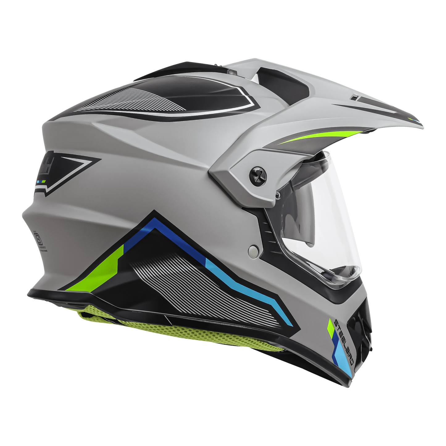 STEELBIRD Sbh 13 Racer Grey Green Full Face Helmet