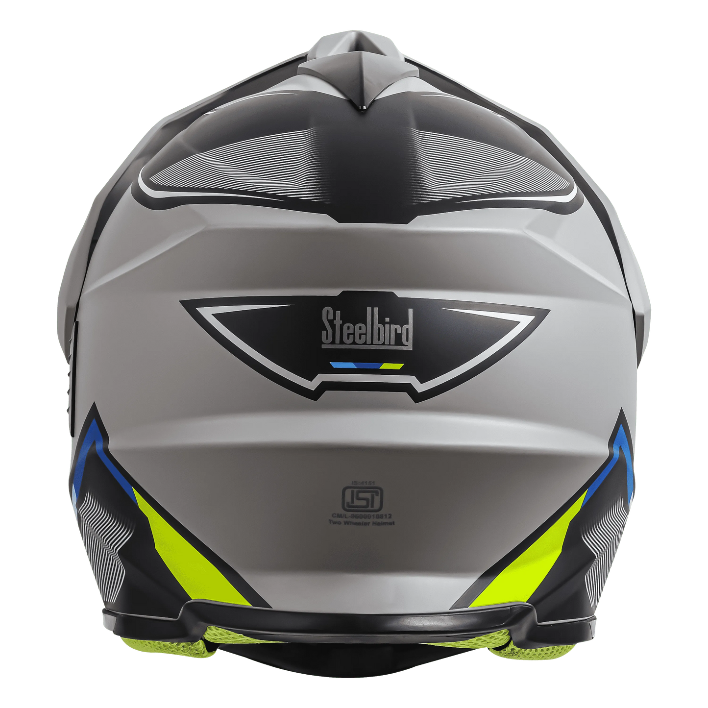 STEELBIRD Sbh 13 Racer Grey Neon Full Face Helmet