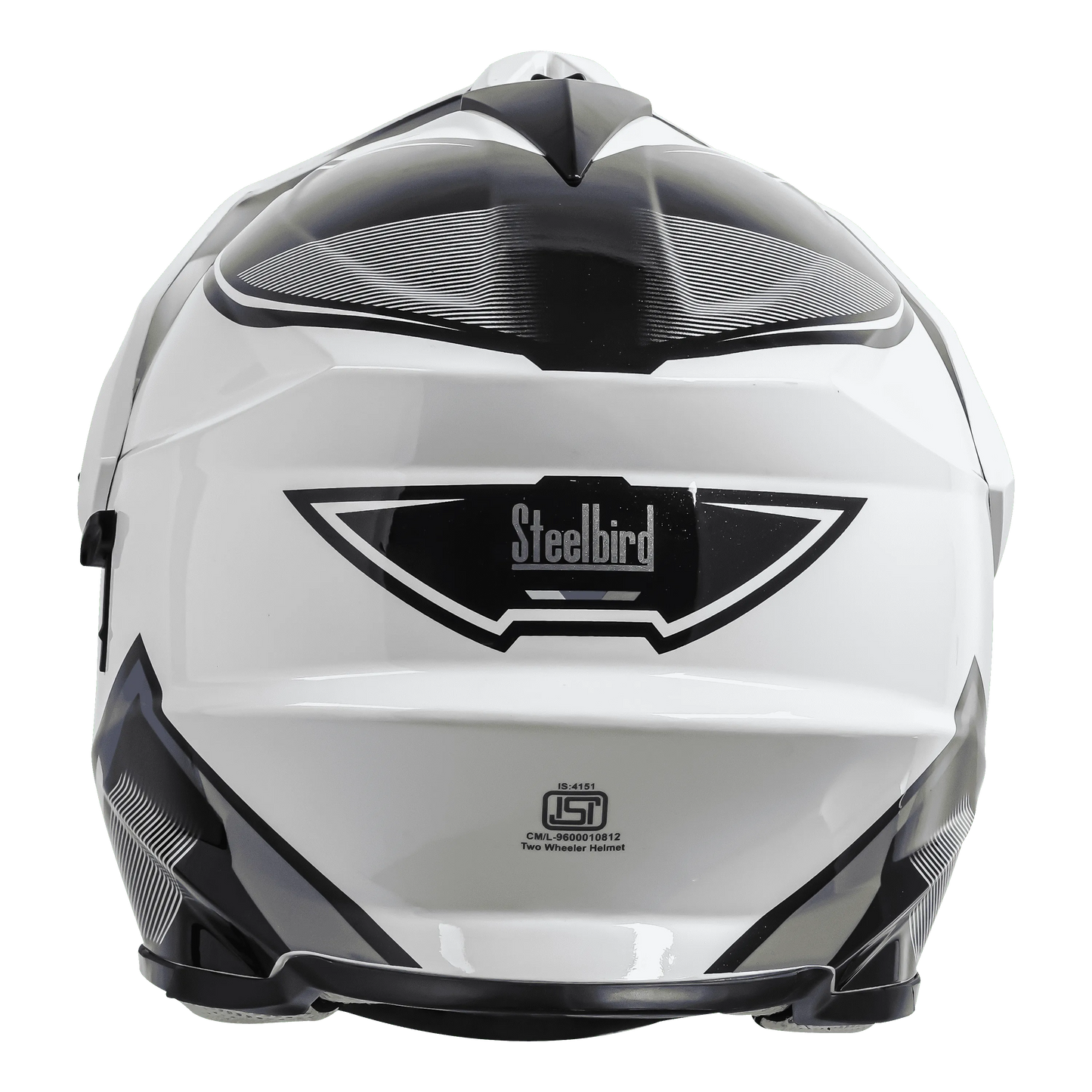 STEELBIRD Sbh 13 Racer White Grey Off Road Helmet