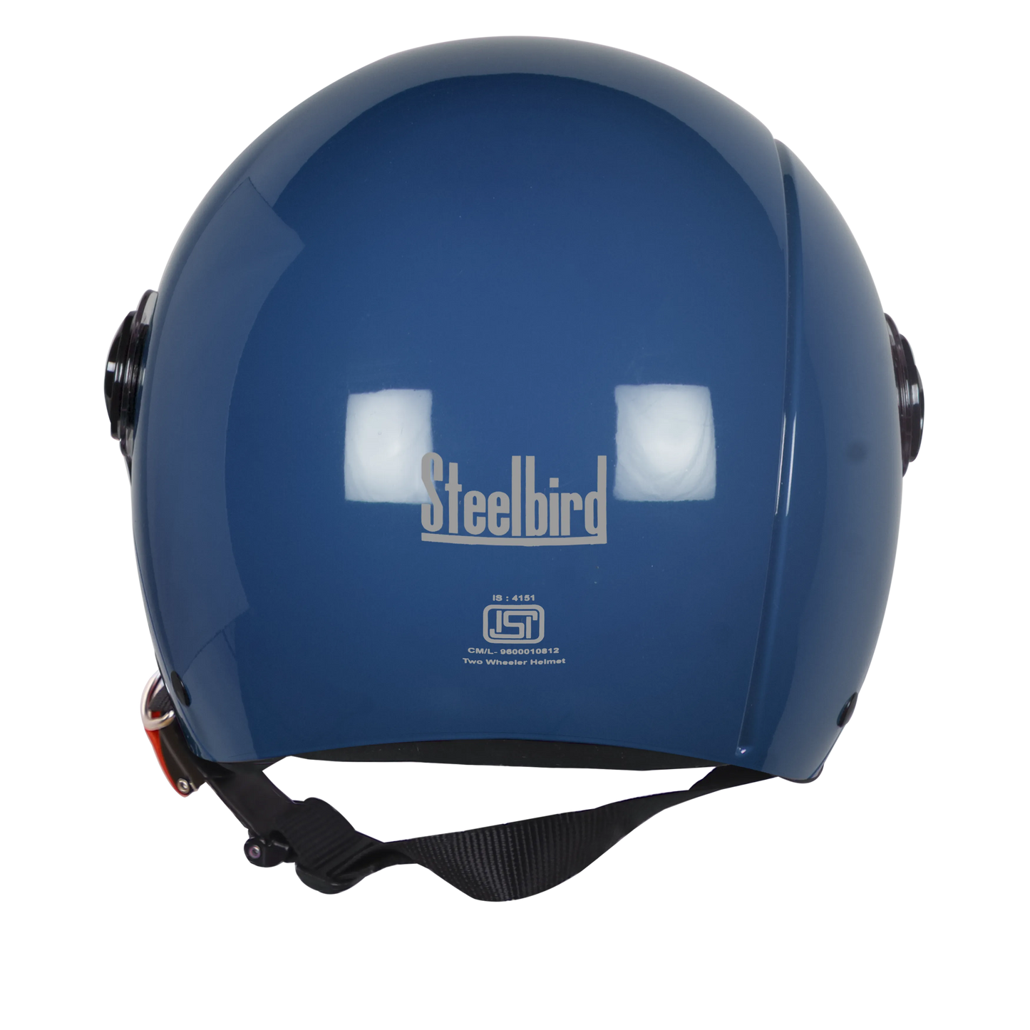 STEELBIRD Sbh 16 Rex Glossy Blue Half Face Helmet