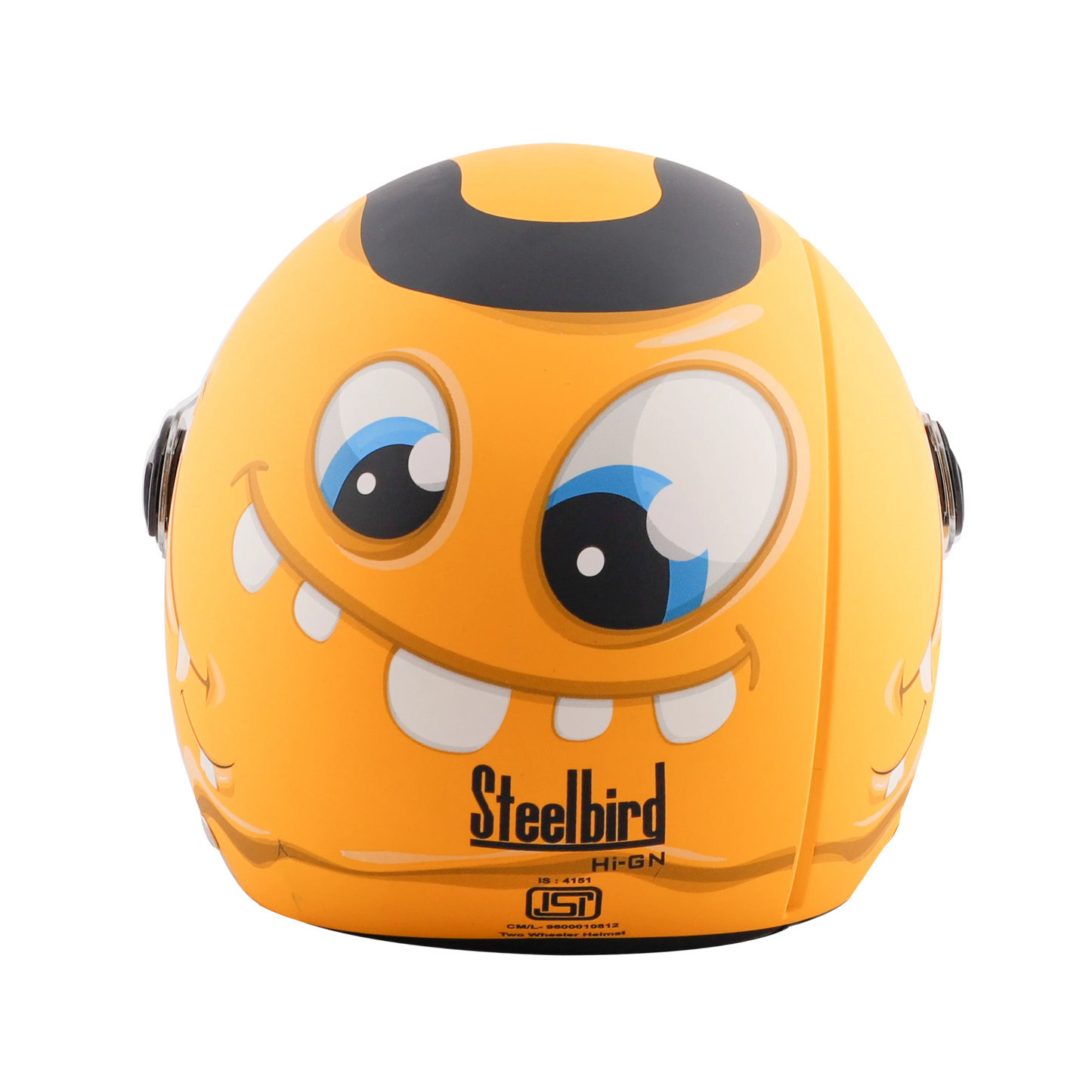 STEELBIRD Sbh 16 Skip Toad Yellow Blk Half Face Helmet