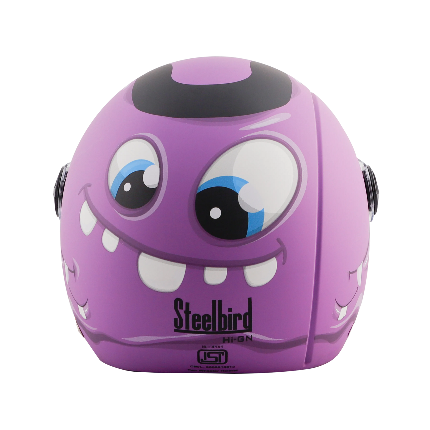 STEELBIRD Sbh 16 Toad Violet Black Half Face Helmet