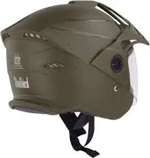 STEELBIRD Sbh 23 Ava Dashing B Greenp Cap 580Mm C Half Face Helmet