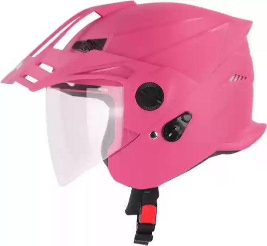 STEELBIRD Sbh 23 Ava Dashing Pink P Cap Half Face Helmet